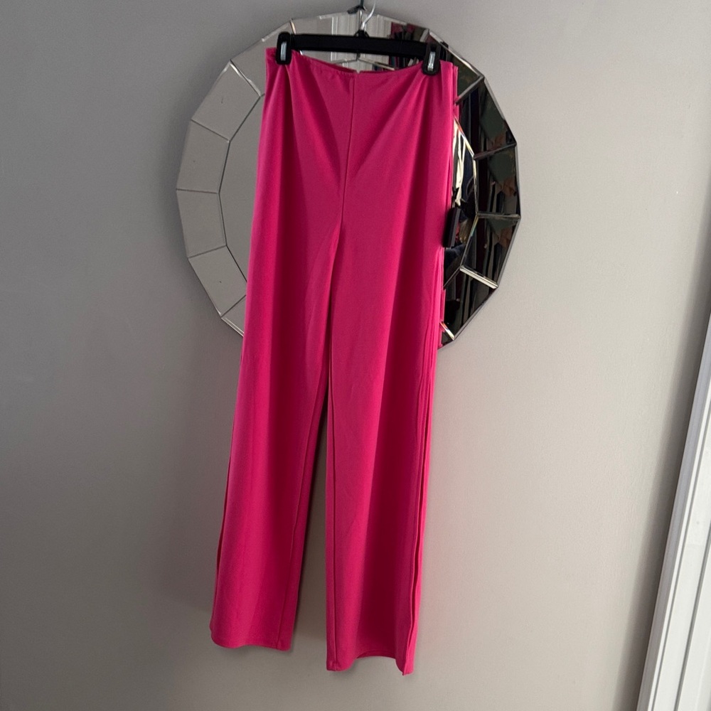Lulu's Fuchsia Wide Leg Pants